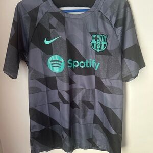 Nike Barcelona Soccer Jersey - Black Gray Teal